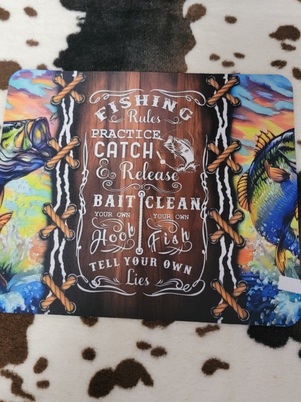 Fishing Custom Print Mouse Pad Non-Slip Computer Office Desk Mat Gift